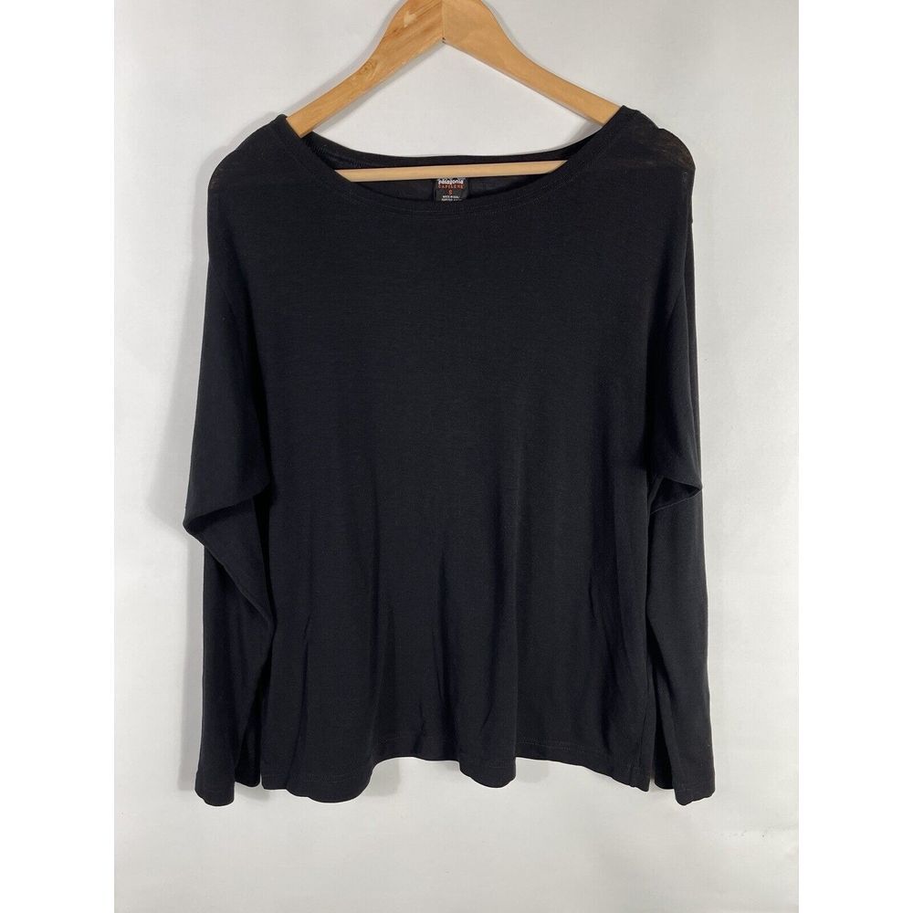 Patagonia Capilene Women's Small‎ Black Long Sleeve Base Layer Top